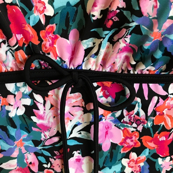 SWIM SOLUTIONS Swimdress One Piece Pink Floral Women’s Plus Size 18 - Picture 4 of 16